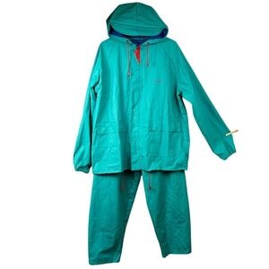Stearns DryWear Suit Set Sz Adult‎ Medium PVC Waterproof Rain Fishing Deck Outer